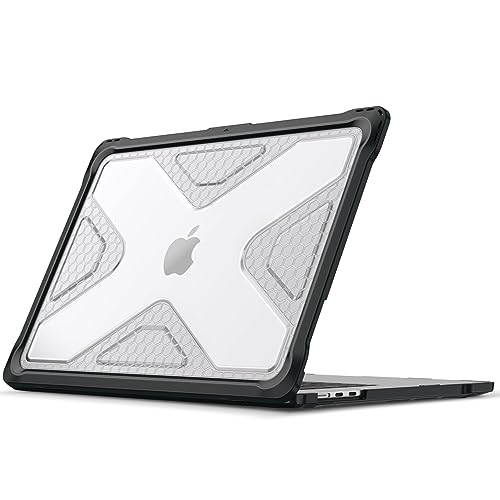 Fintie Rugged Case for MacBook Air 15 Inch, Clear | A3448 A3241 A3114 A2941, 2023 2024 2025 2026, M2 M3 M4 M5, TPU Bumper, Heavy Duty Hard Shell Cover - color: Clear