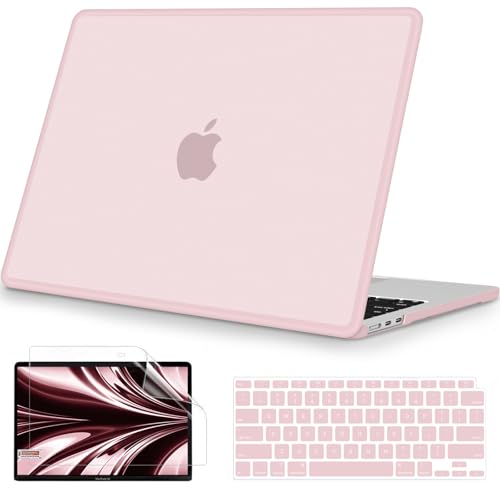 B BELK Compatible with MacBook Air 13 inch Case 2026 2025-2022 M5 M4 M3 M2 | Model A3449 A3240 A3113 A2681, Anti-Cracking Soft TPU Bumper for MacBook Air 13.6 inch Case with Keyboard Cover, Baby Pink - color: Baby Pink