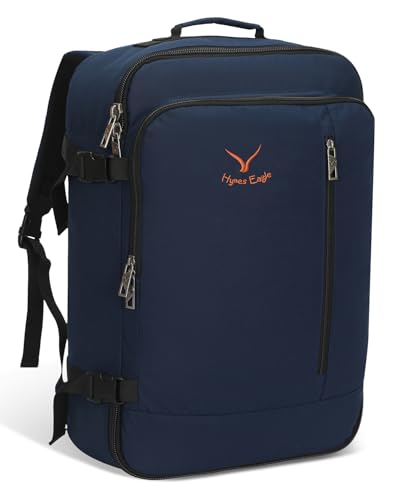 Carry on Backpack 38L Large Travel Backpack for Women Flight Approved Weekender Bag Laptop Backpack Men 15 inches Dark Blue - color: Dark Blue