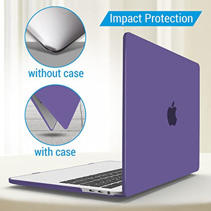 IBENZER Compatible with MacBook Pro 13 Inch Case M2 M1 2026 2025 2024 2023 2022 A2338 A2289 A2251 A2159 A1989 A1706 A1708, Hard Shell Case & Keyboard Cover for Mac Pro 13, Crystal Purple,T13CYPU+1 - color: Crystal Purple