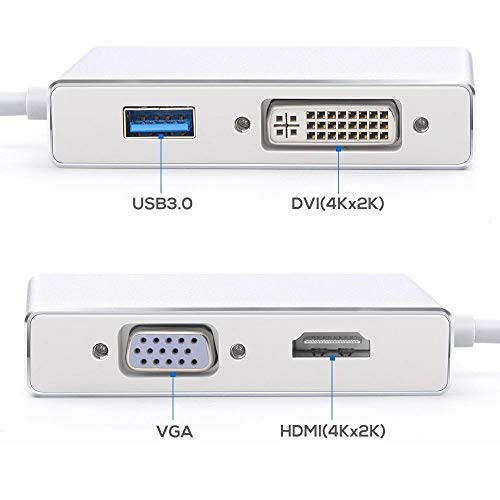 axGear USB-C to HDMI/DVI/VGA External Graphics Video Card Adapter USB 3.0 4K x 2K
