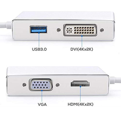 axGear USB-C to HDMI/DVI/VGA External Graphics Video Card Adapter USB 3.0 4K x 2K
