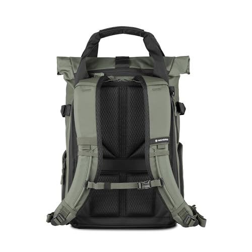 WANDRD PRVKE Rolltop 21L V4 Photography Bundle – Expandable Travel Camera Backpack with Essential Camera Cube and Laptop Sleeve - color: Wasatch Green, size: 21L (Photography Bundle), style: Rolltop