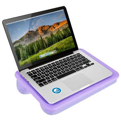 LAPGEAR Compact Lap Desk – Purple Amethyst, Fits 14" Laptops | Microbead Cushion, Built-In Pencil Slot, Carry Handle, Fits Standard Letter-Size Paper (8.5" × 11") - color: Purple Amethyst, size: 14″ Laptop (Compact)
