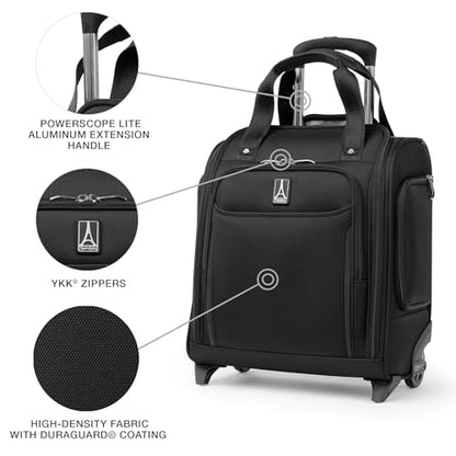 Travelpro Crew Classic Lightweight Softside Luggage, Rolling Underseat Carry on Bag, 14" Laptop or Tablet Sleeve, Men and Women, 17-Inch, Black - color: Black