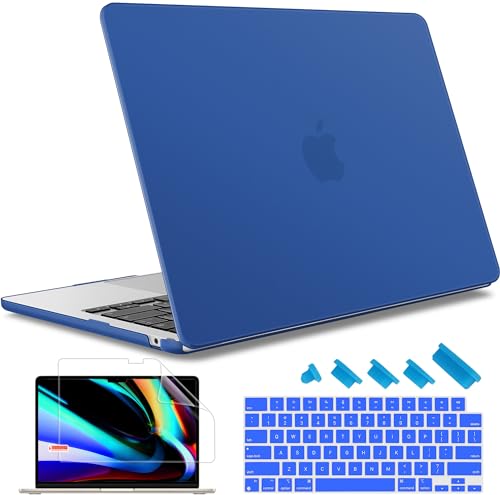 May Chen Case for MacBook Air 13/13.6-inch (M5/M4/M3/M2, 2022-2026 Models A3449 A3240 A3113 A2681), Lightweight | Closes Seamlessly | Ideal for Work Hard Shell Case, Dark Blue - color: Dark Blue
