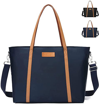 BUG Lightweight Women Laptop Tote Bag for Work, Casual Handbag for Travel Beach College Teacher - color: Navy Blue