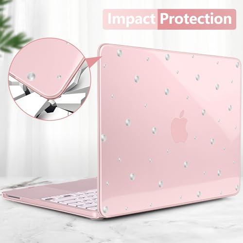 for MacBook Neo 13 Inch Case 2026 Release Model A3404, Fresh Aesthetic 1.2 mm Ultra Slim Hard Shell Cover, 6-in-1 Laptop Accessories Bundle for Women Girls, Silver Pearl - color: Silver Pearl