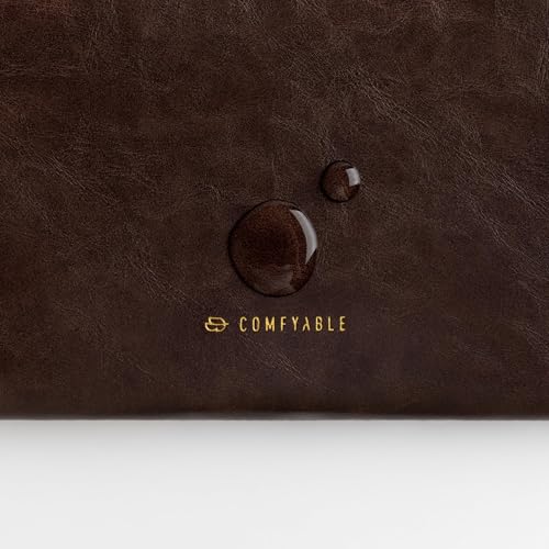 Comfyable Slim Laptop Sleeve Compatible with 13 Inch MacBook Air 13 in M5 M4 M3 M2, 13" MacBook Pro/Neo, PU Leather Bag Water-Resistant Cover Case, Briarwood - color: Briarwood, size: For 13" Mac Pro & Air & Neo