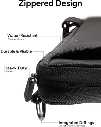 ZAGG 13+ Protective Laptop Sleeve with Pouch – Fits 13-15 Inch Tablets, Chromebooks, and Laptops, Water-Resistant Neoprene Case with ID Holder and Zippered Pocket - style: 13+ Laptop Sleeve with Pouch