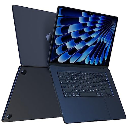 Soonjet for MacBook Air 15 inch Case M5 M4 M3 M2 2026-2023 Laptop Cover | Invisible Armor, Color Match, Midnight Blue, Clear Matte, Protective Hard Shell, Anti Fingerprint & Scratch, Close Seamlessly - color: Midnight Clear