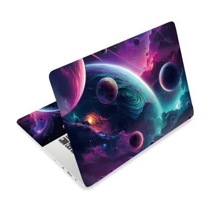 Laptop Skin Sticker Decal PVC Vinyl Sticker Notebook PC Protector Waterproof Scratch Resistant Laptop Skin for 12.1 13 13.3 13.6 14 15 15.3 16 Inch Starry Night Blue Sky Style - color: Planet