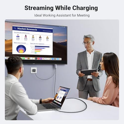 UGREEN Unidirectional USB C to HDMI Cable with 100W PD Fast Charging 6.6FT | 4K@60Hz HDR10 Plug & Play Compatible iPhone 17 Pro Max SteamDeck MacBook iPad Galaxy S26 XPS for Gaming TV Monitor