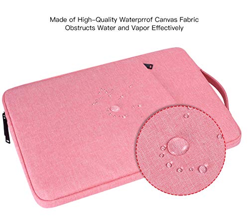 Laptop Case 13.3 inch, 13 inch Laptop Sleeve Compatible with HP Acer ASUS, Dell Latitude, Waterproof Carrying Case with Pockets&Handle, Pink - color: Pink, size: 13.3-13.6 Inch