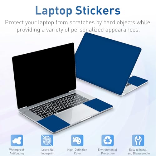 15-15.6 inches Netbook Laptop Skin Sticker Decal Reusable Cover Protector for 11.6 12 13 13.3 14 15 15.4 Notebook Chromebook Easy to Apply and Remove, Scratch-Resistant Waterproof I Navy Blue - color: Navy Blue