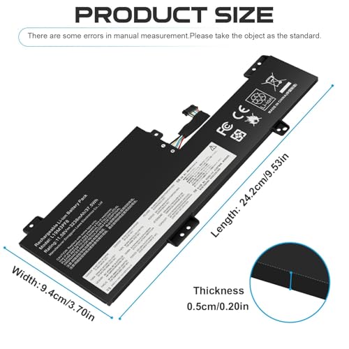 L19C3PF8 L19M3PF8 Laptop Battery Replacement for Lenovo Ideapad Flex 3-11IGL05 3-11ADA05 3-11IGL05 82B2 82B2002DID 82G4 82G4003KTW Series 5B10X02593 5B10X02604 SB10X02592 SB10X02595 11.58V 37.5Wh - size: L19C3PF8 14.76 × 5.12 × 0.98 in