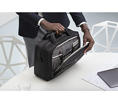 Wenger 606465 BC Star 14'/16' Expandable Laptop Brief, SmartGuard Laptop Protection with a QuickAccess Tablet Pocket in Black (18 litres), Black, BC Star - size: 14 Inch/16 Inch Messenger Bag, style: Bc Star