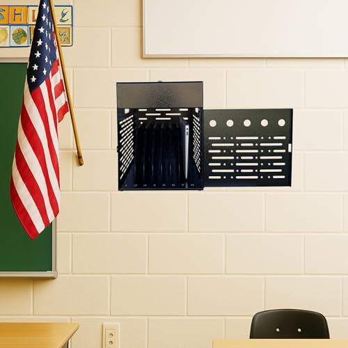8-Device Tablet & Laptop Charging Cabinet, Lockable Steel Charging Station for Chromebooks, iPads & Devices Up to 14", Fully Assembled Storage Cabinet for Classroom, Office & Library, Black - color: Black with 8-Device Charging Cabinet