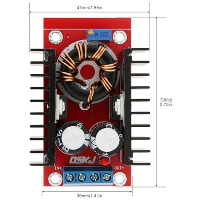 2Pcs 150W DC-DC 10-32V to 12-35V Boost Converter Module Voltage Adjustable for Laptop Voltage Charger/Car Power | Fit for Laptop Voltage Charger/Car Power