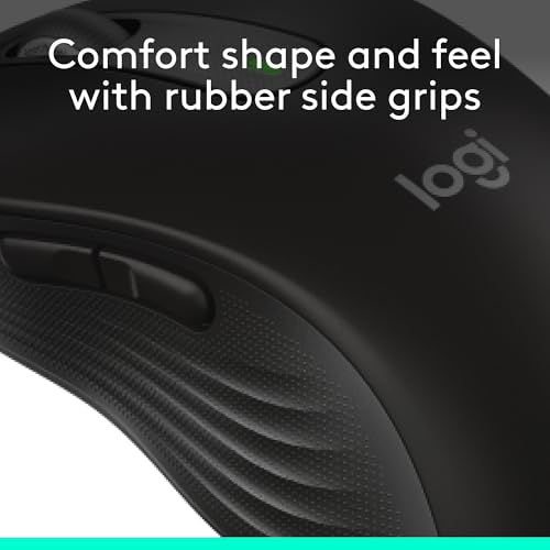 Logitech Signature M650 Wireless Mouse Small to Medium Sized Hands - Black - color: Black
