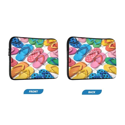 Flip Flops Pattern 15-16 Inch Quilted Laptop Sleeve Case Soft Notebook Protector Bag Computer Carrying Case - color: flip flops pattern, size: Large