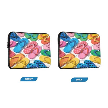 Flip Flops Pattern 15-16 Inch Quilted Laptop Sleeve Case Soft Notebook Protector Bag Computer Carrying Case - color: flip flops pattern, size: Large