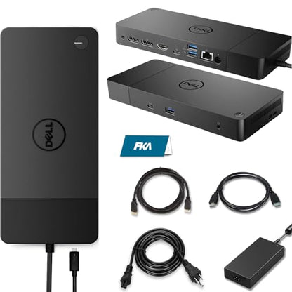 Dell WD19TBS Thunderbolt Dock, 180W Dell Docking Station with HDMI/Dual DisplayPort, Dual Monitor Support, Bundle with HDMI/DP Cables (Renewed) - style: WD19TBS-180W