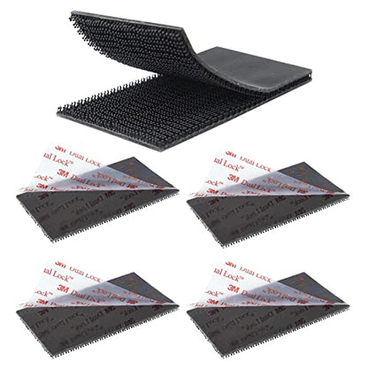 3M Dual Lock 2in x 4in 4pcs, EZ Pass Holder/IPass/IZoom/Sunpass, Adhesive Mounting Strips Black Fastener - size: Black 2in x 4in x 4pcs