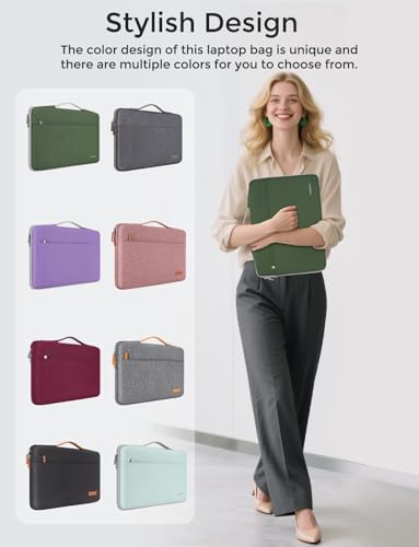 DOMISO 15.6 inch Laptop Case Sleeve Protective Cover Compatible with 16 inch MacBook Pro M4 M3 M2/Pro Max,15.6-16 inch HP Dell ASUS Lenovo Chromebook,Waterproof Computer Cases Bag,Avocado Green - color: Avocado Green, size: 15.6"