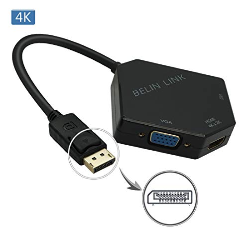 DP to HDMI VGA DVI Adapter Displayport to HDMI 4K Adapter 3 in 1 Display Port to HDMI VGA DVI Converter Male to Female Gold-Plated (Diamond Shaped) (100 Pack Diamond Shaped) - color: 100 PACK Diamond Shaped
