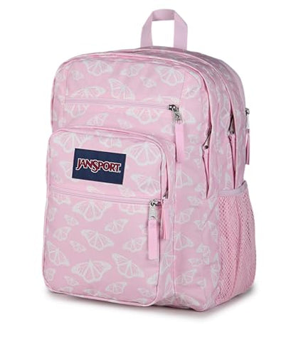 JanSport Laptop Backpack - Computer Bag with 2 Compartments, Ergonomic Shoulder Straps, 15” Laptop Sleeve, Haul Handle - Flutter By - color: Flutter By Pink Ice