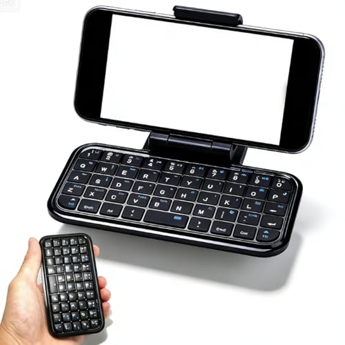 LICAEVEY Small Keyboard,BT Wired Dual Mode Compact Keyboard, Rechargeable Travel, Slim Lightweight Design Wide Compatibility for Laptop Tablet Phone Business Trip Daily Use (Backlit Black)