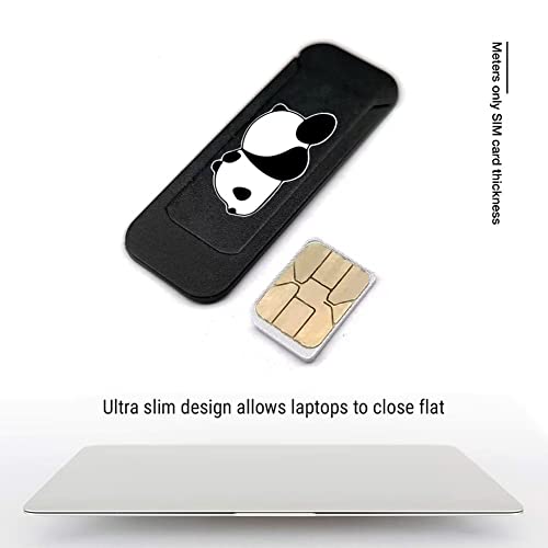 Laptop Camera Cover Slide,Webcam Cover Slide,Protecting Your Privacy Security & Shelter from Breath Lamp-Cute Pattern Design丨Fits Laptop & Desktop, PC-Ultrathin for iMac(Pnada) - color: Cute Panda - Black