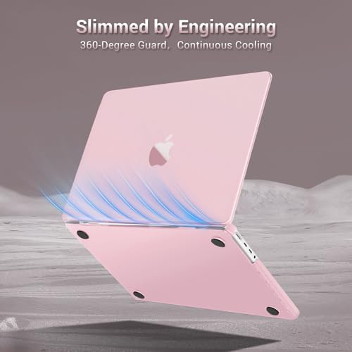 MOSISO Compatible with MacBook Pro 14 inch Case M5 M4 M3 M2 M1 2026-2021 | Ultra-Thin Seamlessly Closes Crack-Resistant Protective Hard Matte Shell&Keyboard Cover, Baby Pink - color: Baby Pink