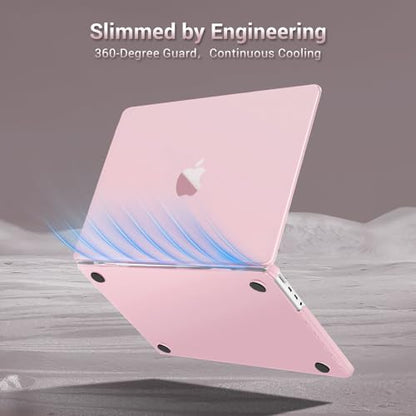 MOSISO Compatible with MacBook Pro 14 inch Case M5 M4 M3 M2 M1 2026-2021 | Ultra-Thin Seamlessly Closes Crack-Resistant Protective Hard Matte Shell&Keyboard Cover, Baby Pink - color: Baby Pink