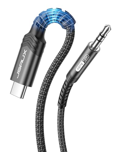 JSAUX USB C to 3.5mm Audio Aux Jack Cable[6.6ft], USB Type C to 3.5mm Headphone Stereo Cord Car Compatible with iPhone 16 Pro Max/15 Pro Max Plus, iPad Pro, Samsung Galaxy S24 S23 Ultra, Pixel-Black - color: Black-standard, size: 6.6ft