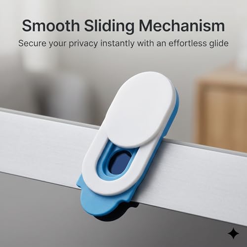 6pcs T1 Oval Webcam Cover Slide White Privacy Camera Cover For Laptop Computer Screen Protection - color: white