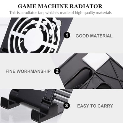 Abaodam Laptop Stand with Cooling Fan Cell Phone Stand with Cooler Stable Cooling Holder with Quiet Fan Computer Blower Cellphone Cooler Holder Game Machine Radiator USB Foldable