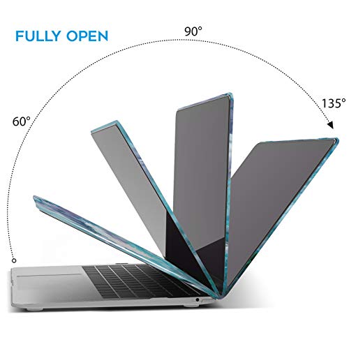 IBENZER Compatible with 2022 2021 2020 MacBook Air 13 inch case M1 A2337 A2179 A1932, Plastic Hard Shell Case for Mac Air 13 Retina Display with Touch ID, Blue Marbel, MAD-T13BLMB - color: Blue Marble