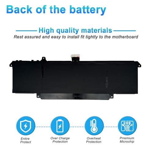 74Wh P83V9 Laptop Battery Replacement for Dell Precision 5470 5480 5490 Series Notebook P154G P154G001 P154G002 CDTT2 15.4V 4442mAh 4-Cell - size: 12.68*4.41*0.36inch P83V9