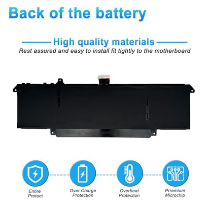 74Wh P83V9 Laptop Battery Replacement for Dell Precision 5470 5480 5490 Series Notebook P154G P154G001 P154G002 CDTT2 15.4V 4442mAh 4-Cell - size: 12.68*4.41*0.36inch P83V9