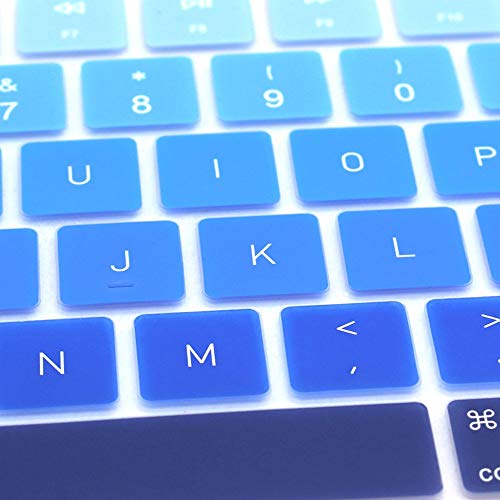 Ultra Thin Silicone Full Size Wireless Numeric Keyboard Cover Skin for Mac 2017 Magic Keyboard with Numeric Keypad MQ052LL/A A1843 US Layout,Ombre Blue - color: Ombre Blue