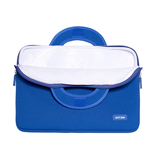 amCase Chromebook Case-11.6 to 12 inch Neoprene Sleeve with Handle-Blue | Travel laptop bag - color: Blue, size: 11.6 to 12 inch