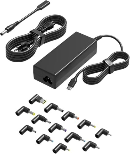 100W Universal Laptop Charger with USB-C and 15 Charging Port Compatible with Lenovo Dell HP Acer Asus MacBook Gateway Toshiba Fujitsu Sony LG MSI Google Samsung-Chromebook/Monitor