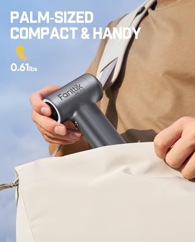 Fanttik B10 Pro Electric Air Duster (Sliver) | 110,000RPM Brushless Motor, One-Tap Booster, 3-Speed Adjustable Control for PC, Keyboard & Electronics - color: Silver