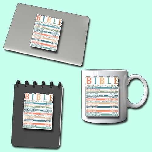 (3Pcs) Bible Emergency Numbers Sticker Christian Inspirational Decals Decorate Books Laptop Phone Water Bottles Kindles Tumbler Waterproof Vinyl Stickers 2,5 x 3 Inch - color: Bible Emergency Numbers