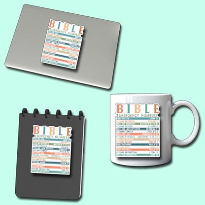 (3Pcs) Bible Emergency Numbers Sticker Christian Inspirational Decals Decorate Books Laptop Phone Water Bottles Kindles Tumbler Waterproof Vinyl Stickers 2,5 x 3 Inch - color: Bible Emergency Numbers