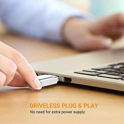 Cubilux USB A to Dual 3.5mm Headphone Splitter with DAC - USB to Double Stereo Audio Adapter - Compatible with Lenovo HP Dell Asus Computer Laptop PC