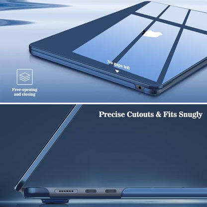 Fintie Case for MacBook Air 15 Inch A3448 A3241 A3114 A2941 (2023 2024 2025 2026 Release), [Ultra-Transparent] Slim Snap On Hard Shell Cover for MacBook Air 15.3" M2 M3 M4 M5 Chip (Crystal Midnight) - color: Crystal Midnight