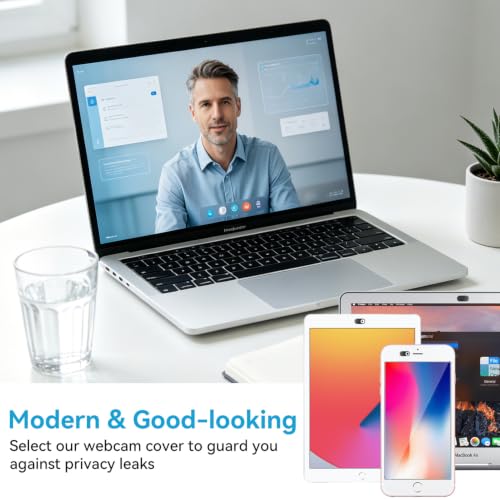 Upgrade Webcam Camera Cover, [6-Pack] 0.023 inch Metal Camera Cover Slide | for Mac, iPad, MacBook Pro, MacBook Air, Laptops, PC/Computer, Tablets, Web Blocker Protect Your Privacy - color: Black-Oval, size: 6 packs webcam cover